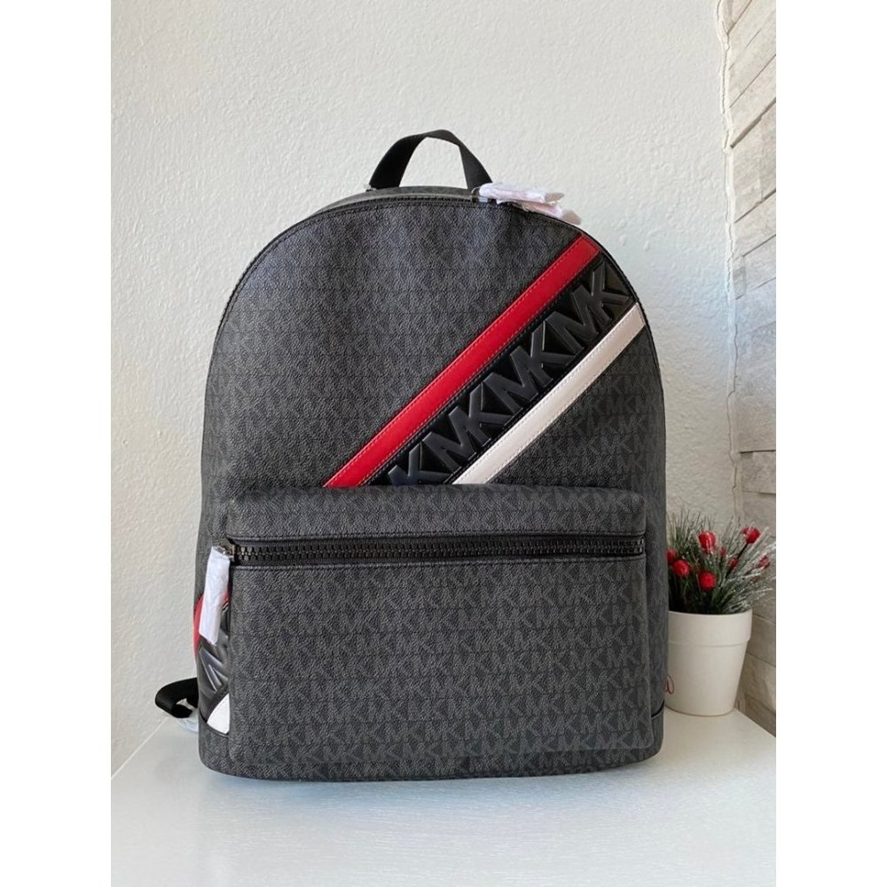 Michael Kors Cooper Logo Red  Stripe Backpack